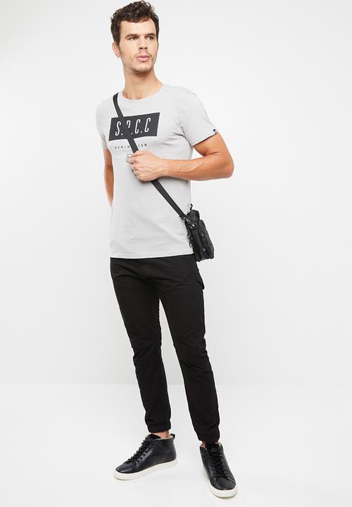 S.P.C.C - Shadow stripe logo tee - grey
