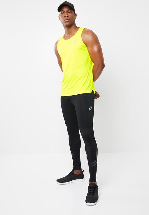 ASICS - Silver singlet vest - yellow