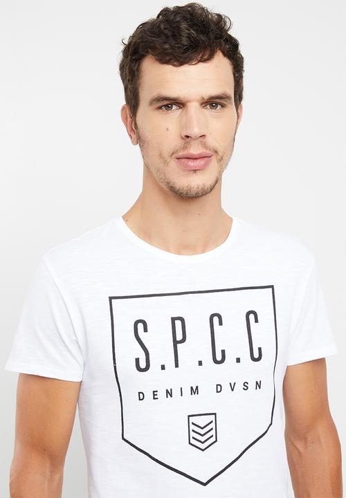 S.P.C.C - Scoop hem tee - white