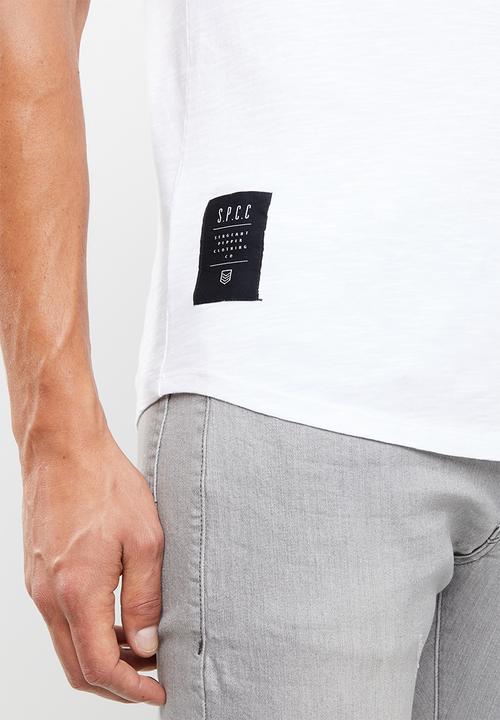 S.P.C.C - Scoop hem tee - white