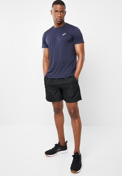 ASICS - Silver short sleeve top - navy