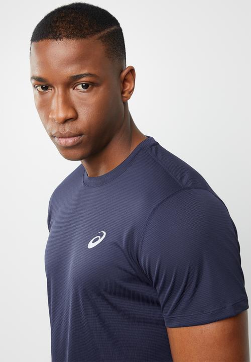 ASICS - Silver short sleeve top - navy