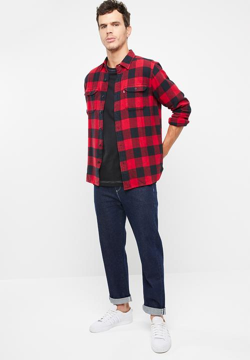 Levi’s® - Classic worker gibbon crimson plaid - red & black 