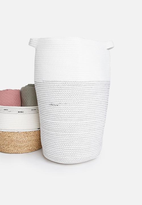 Sixth Floor - Cotton rope laundry basket - grey