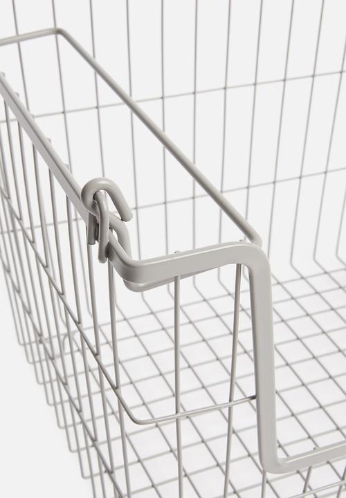 Storage Solutions - Stacking basket set of 3 - black/grey/white
