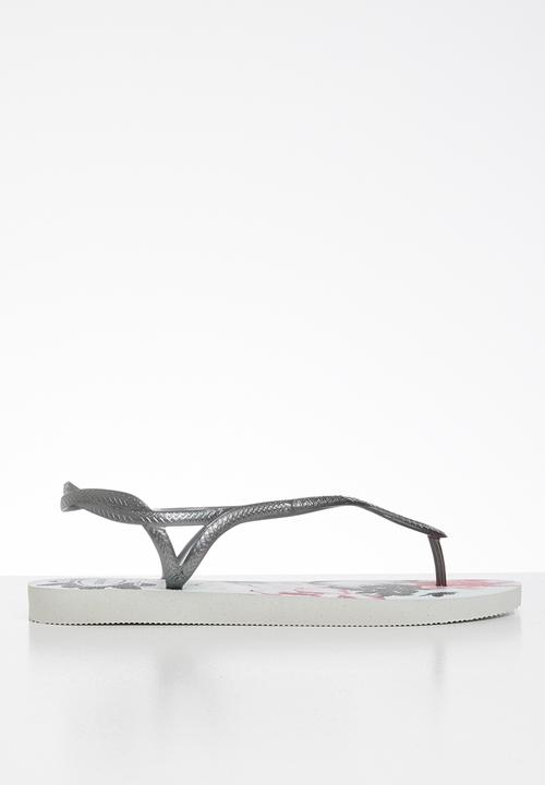Havaianas - Luna print - white & grey