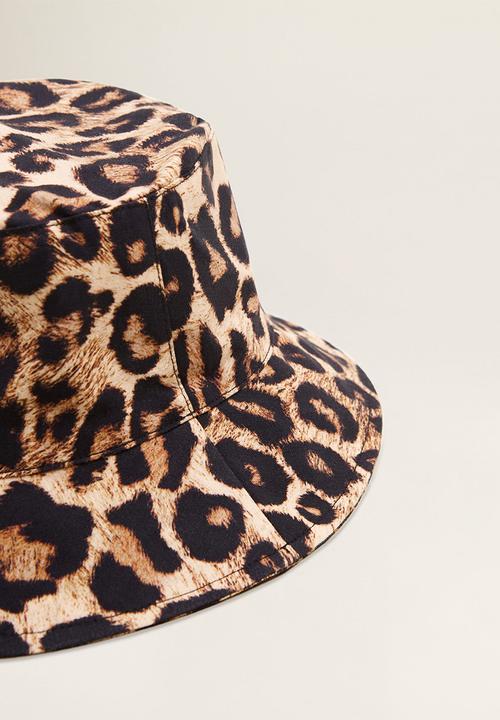 MANGO - Leopard bucket hat - beige