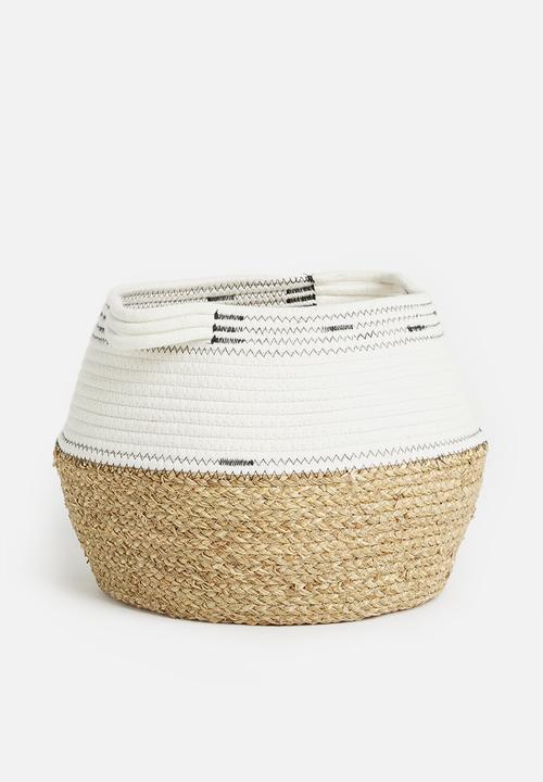 Sixth Floor - combo belly basket - beige & white