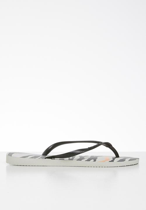 Havaianas - Slim animals - white & black