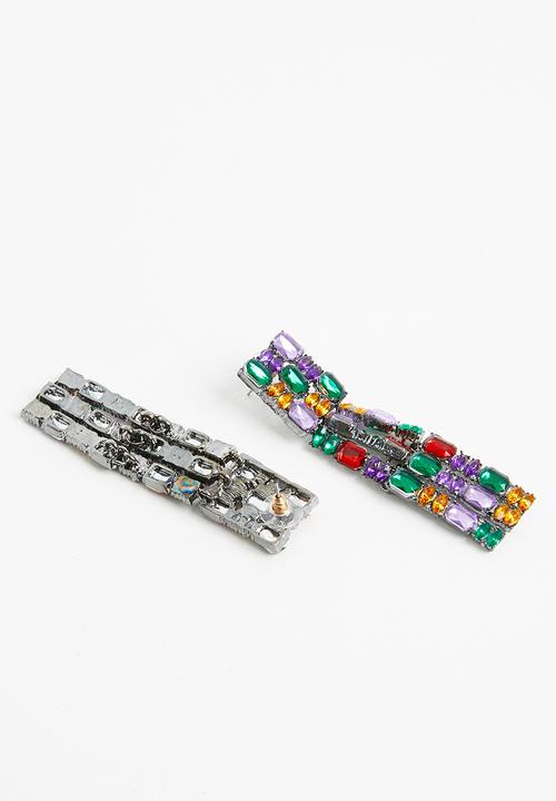 Superbalist - Mosaic curtain drop earrings - multi