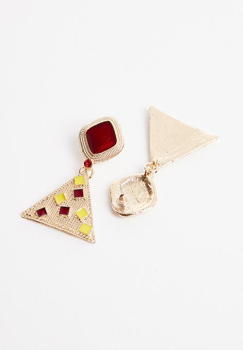 Superbalist - Triangular drop earrings - multi