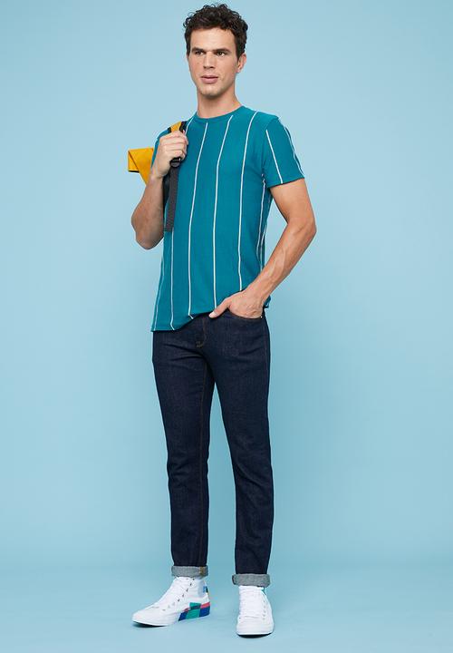 Superbalist - Vertical stripe crew neck tee - multi 