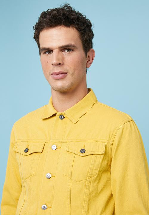 Superbalist - Colour denim trucker jacket - yellow