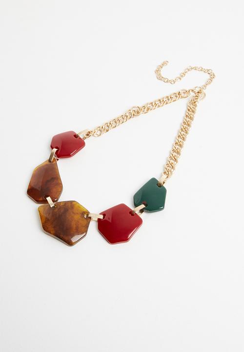 Superbalist - Multi stone necklace - multi