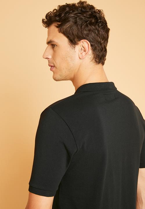 Superbalist - Pique slim fit golfer - black