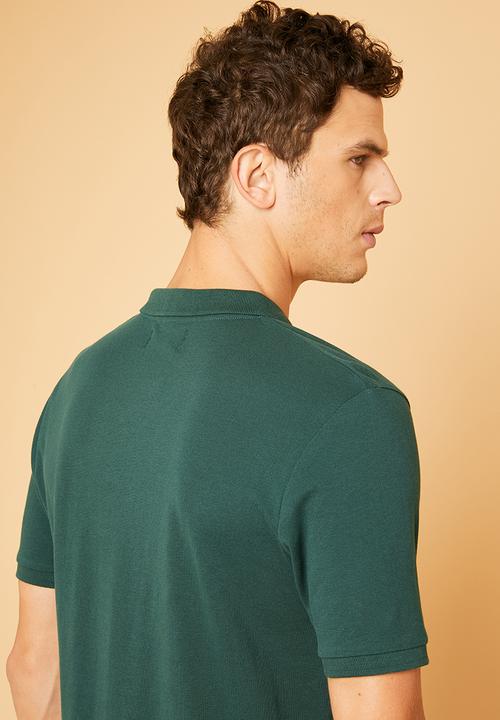 Superbalist - Pique slim fit golfer - green