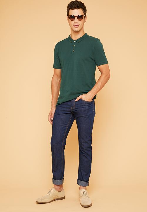 Superbalist - Pique slim fit golfer - green