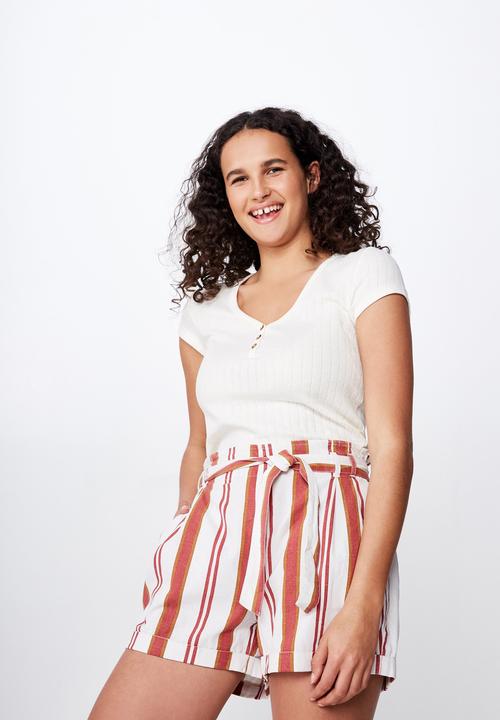 Cotton On - Riley high waist short - multi