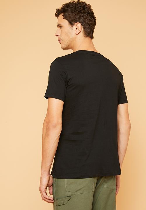 Superbalist - Plain crew neck short sleeve tee - black