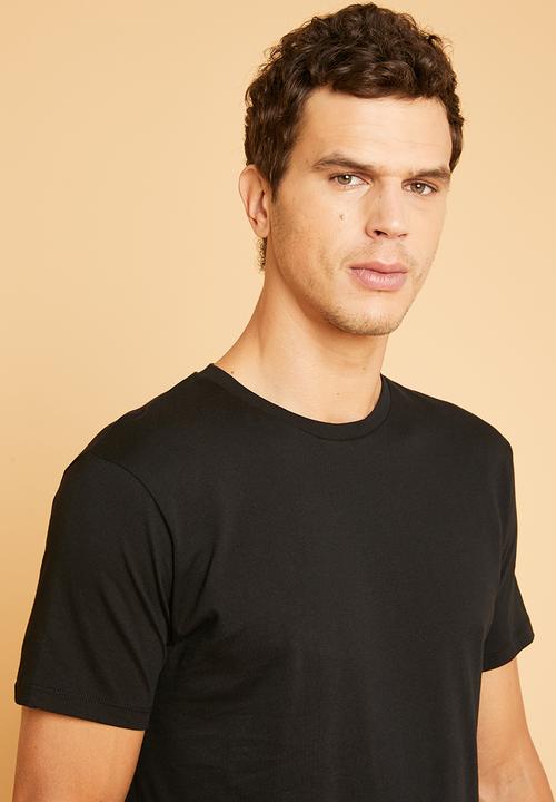 Superbalist - Plain crew neck short sleeve tee - black