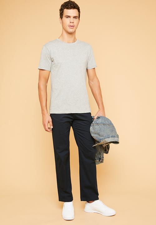 Superbalist - Plain crew neck short sleeve tee - grey