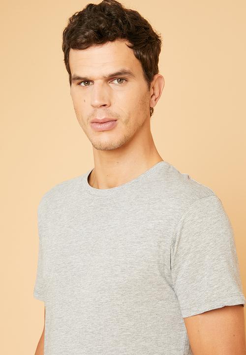 Superbalist - Plain crew neck short sleeve tee - grey
