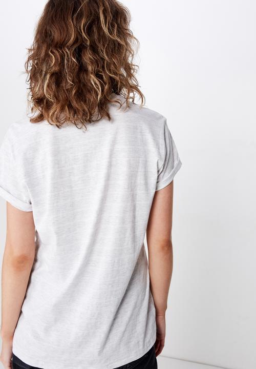 Cotton On - Classic slogan T-shirt - grey