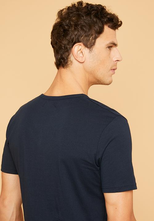 Superbalist - Plain short sleeve henley tee - navy