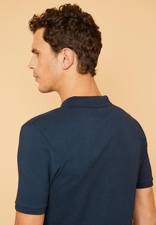 Superbalist - Pique slim fit golfer - navy