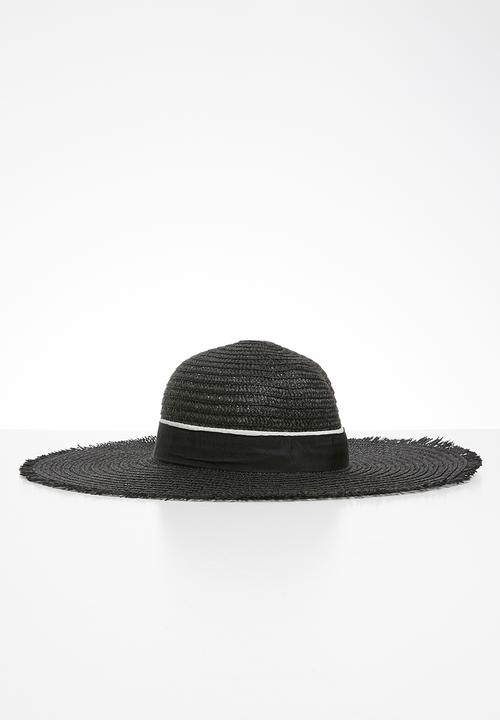 Superbalist - Fringe floppy sun hat - black