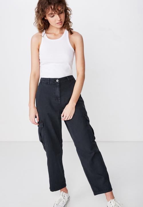 Cotton On - Breya utility pant - black