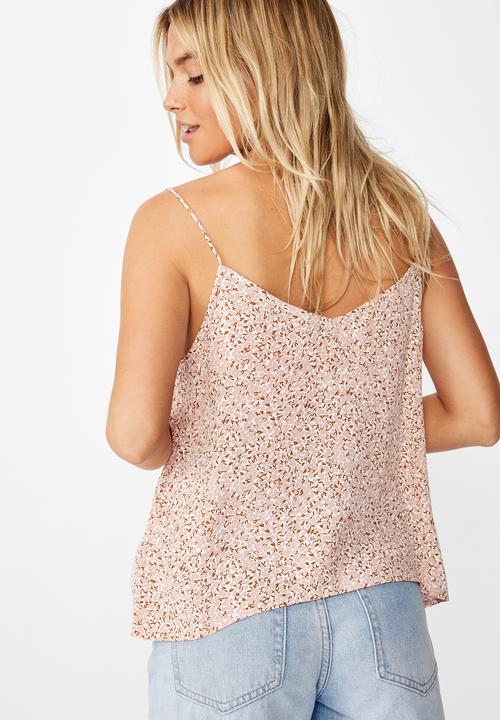 Cotton On - Astrid cami  - pink & brown