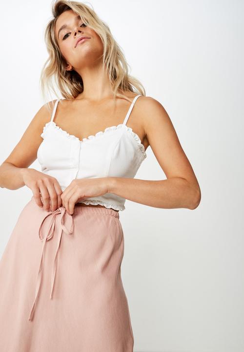 Cotton On - Woven Lola bias midi skirt  - pink
