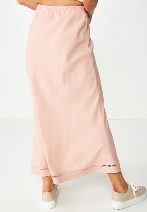 Cotton On - Woven Lola bias midi skirt  - pink