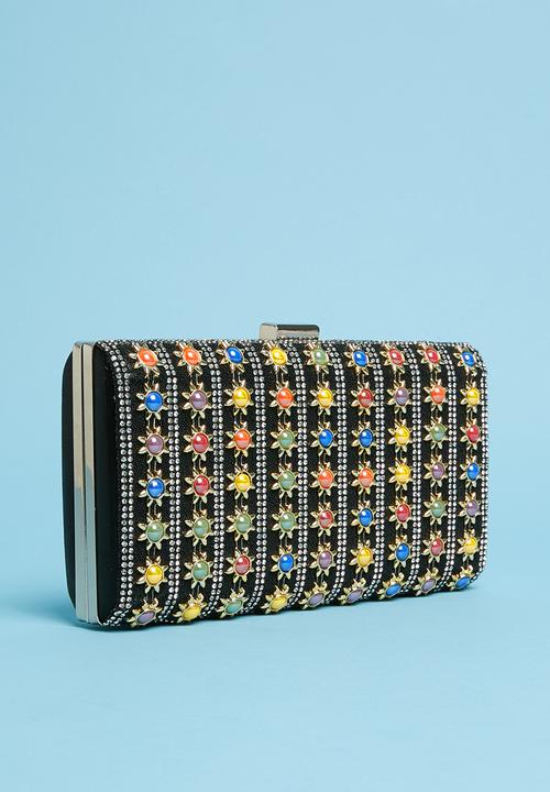 dailyfriday - Star embellished clutch - black