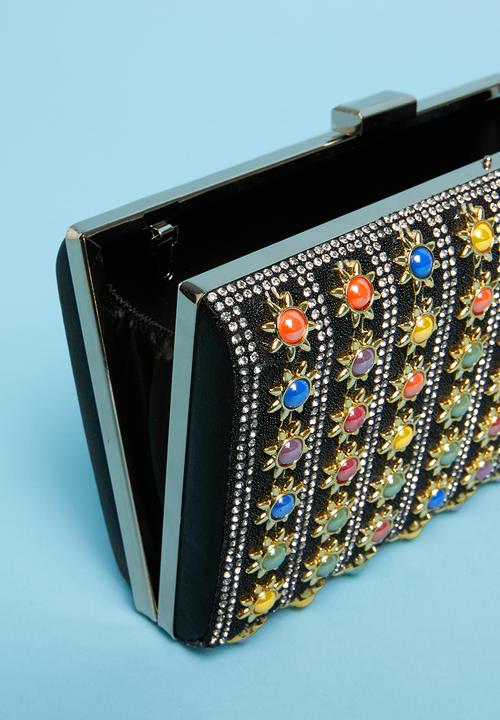 dailyfriday - Star embellished clutch - black