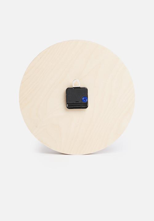 Native Decor - Deep frame round clock - natural