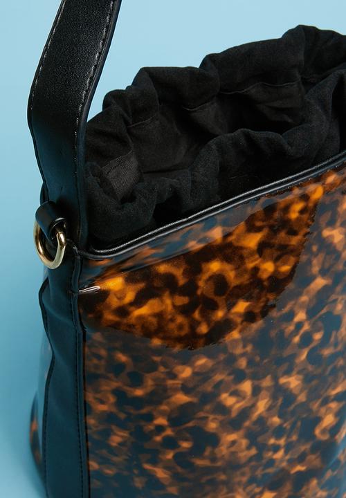 Superbalist - Patent perspex bag - brown & black