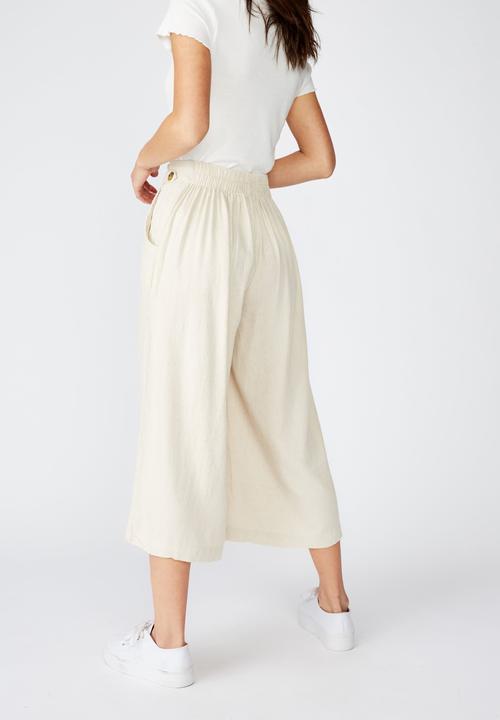 Cotton On - Luna button culotte - cream