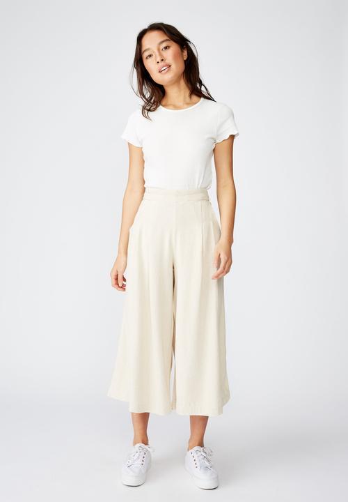 Cotton On - Luna button culotte - cream