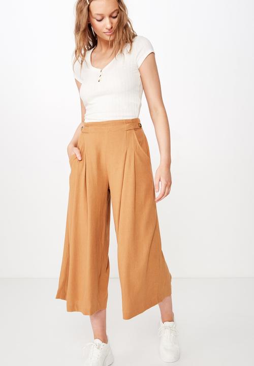Cotton On - Luna button culotte - orange