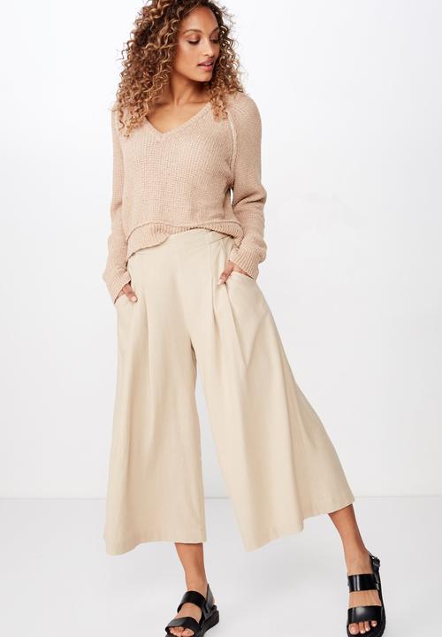 Cotton On - Luna button culotte - beige
