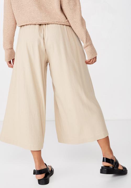 Cotton On - Luna button culotte - beige
