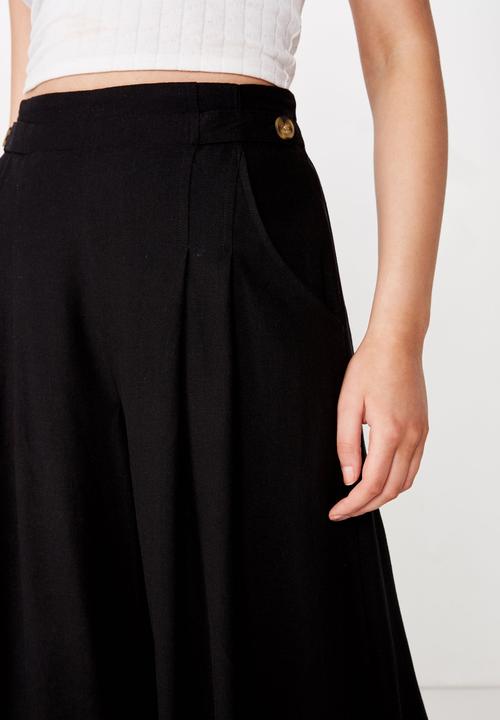 Cotton On - Luna button culotte - black