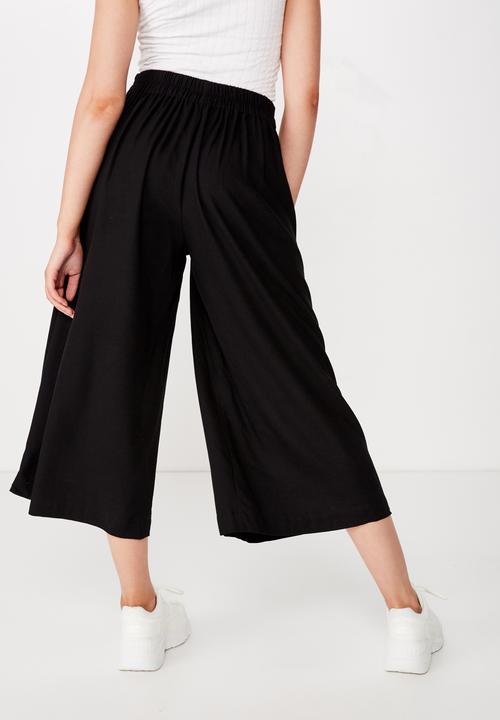 Cotton On - Luna button culotte - black