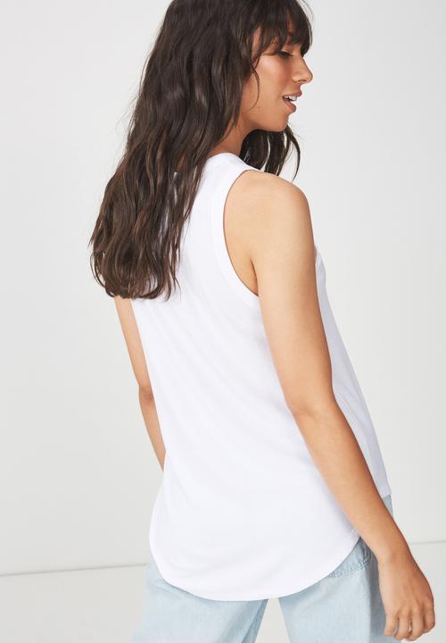 Cotton On - The girlfriend tank - white