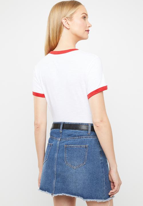 Levi’s® - Perfect ringer tee - white & red