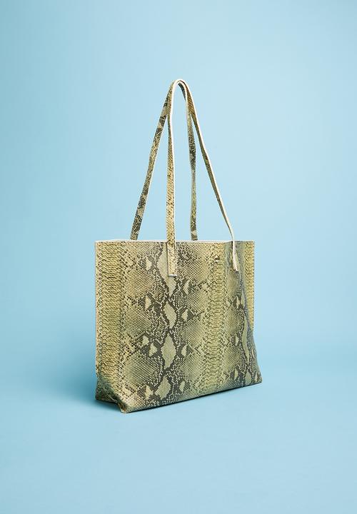 Superbalist - Animal print shopper bag - green & grey 