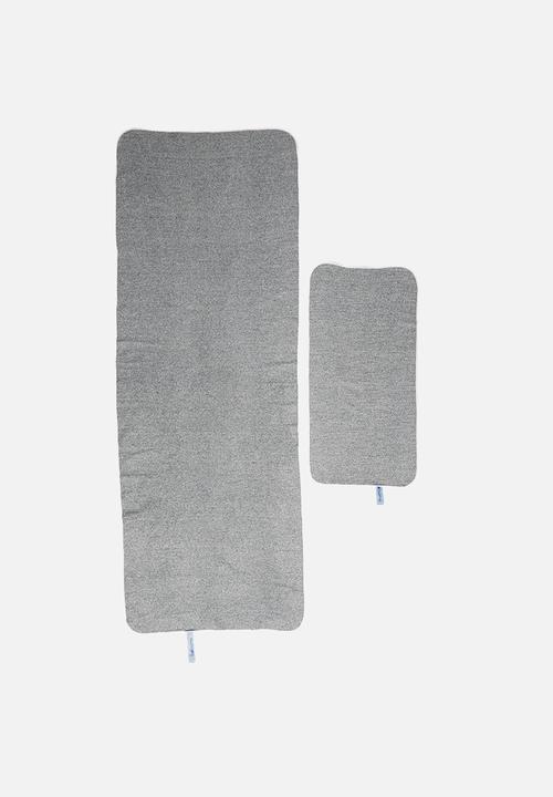 Bobums - Gym towel and yoga towel set - Black white