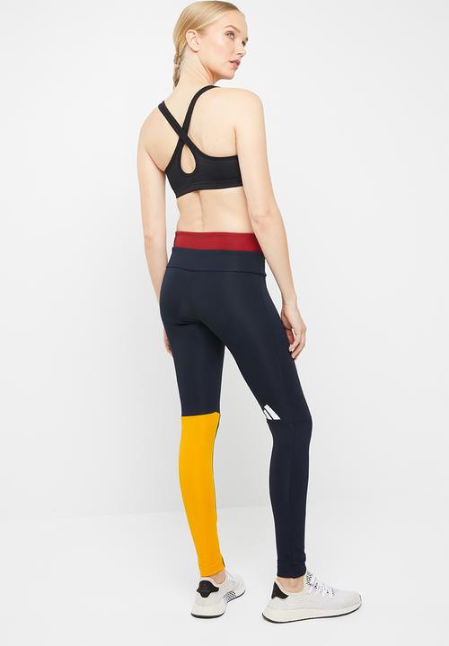 adidas - Womens Adidas colour block tights - multi